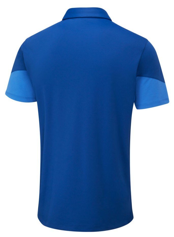 PING Ty men's polo, inky/bright cobalt
