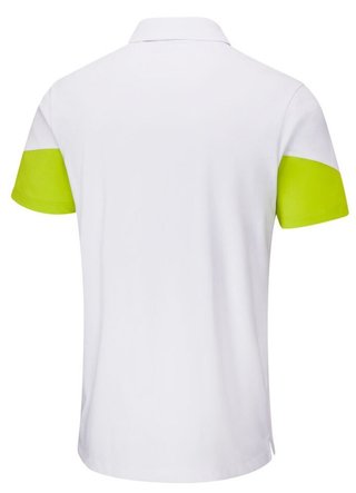 PING Ty men's polo, white/lime
