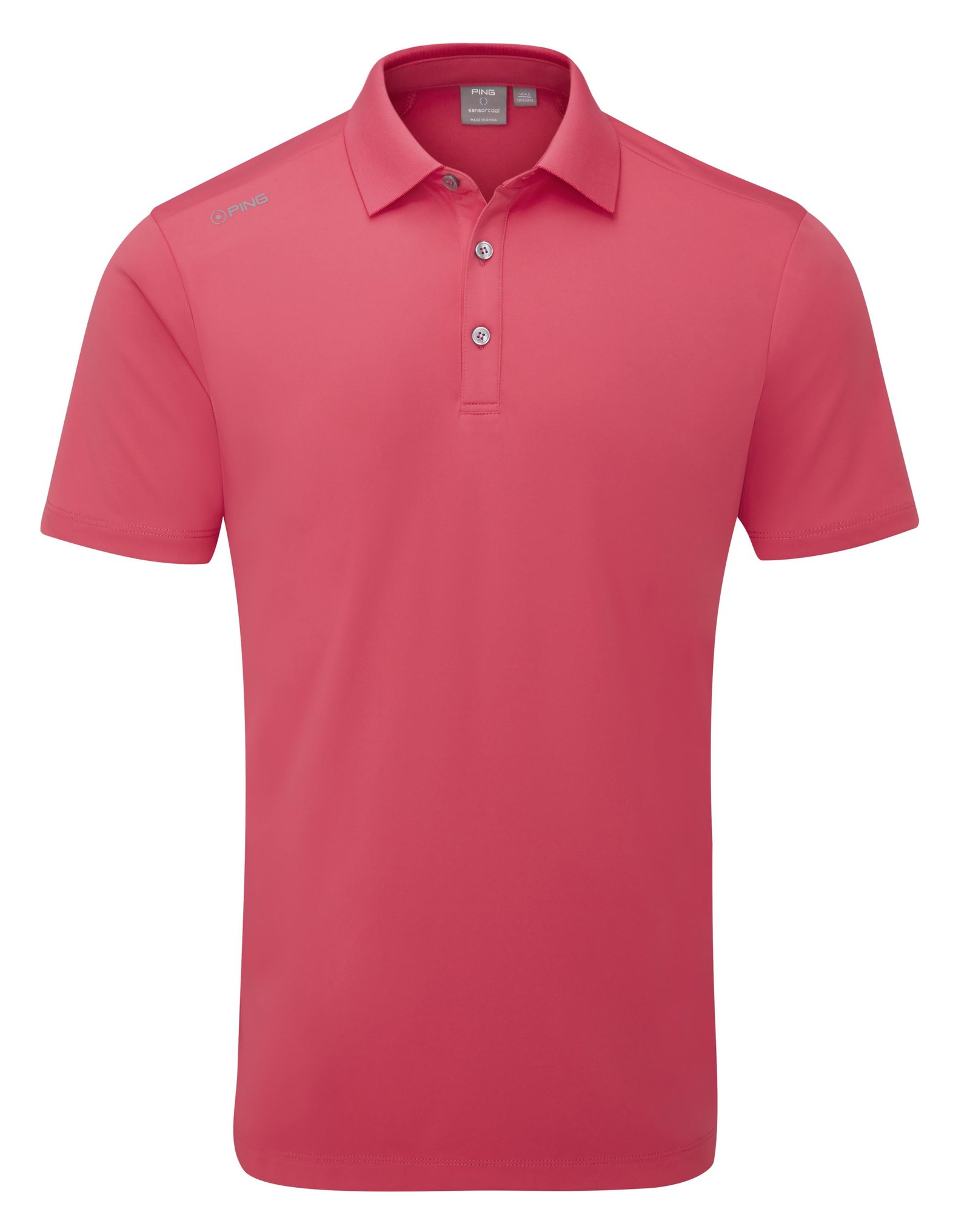 PING Lindum mens polo, rhapsody pink