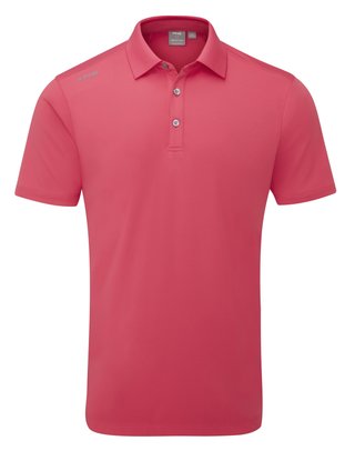 PING Lindum mens polo, rhapsody pink
