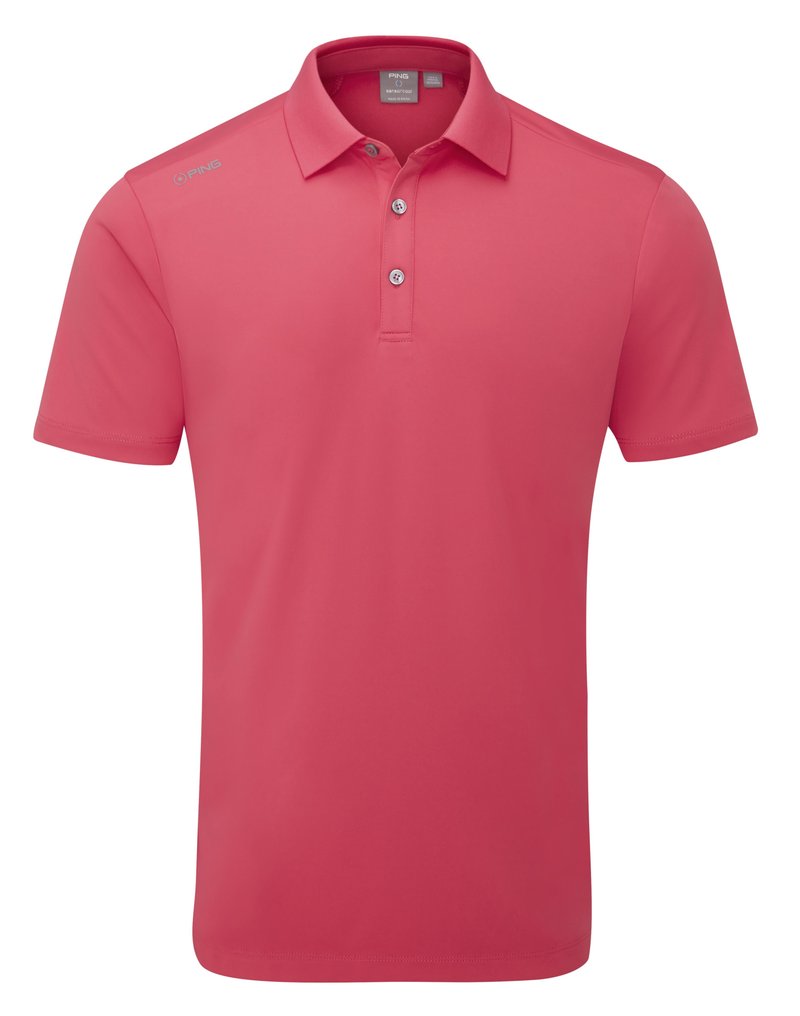PING Lindum mens polo, rhapsody pink