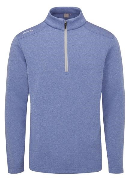 PING Ramsey half zip ribbed fleece men's pullover, bright cobalt marl