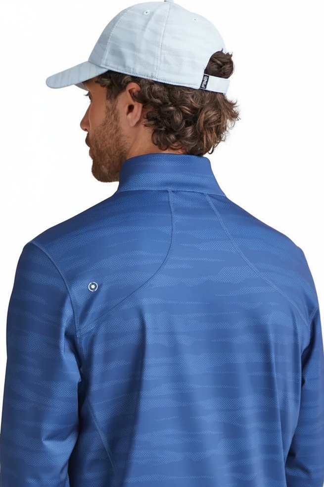 PING Latham Half Zip men's midlayer, inky multi