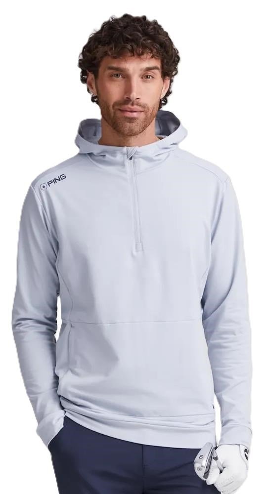 PING Haldon Hooded Fleece men's sweatshirt, pearl grey