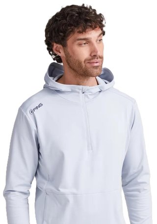 PING Haldon Hooded Fleece men's sweatshirt, pearl grey