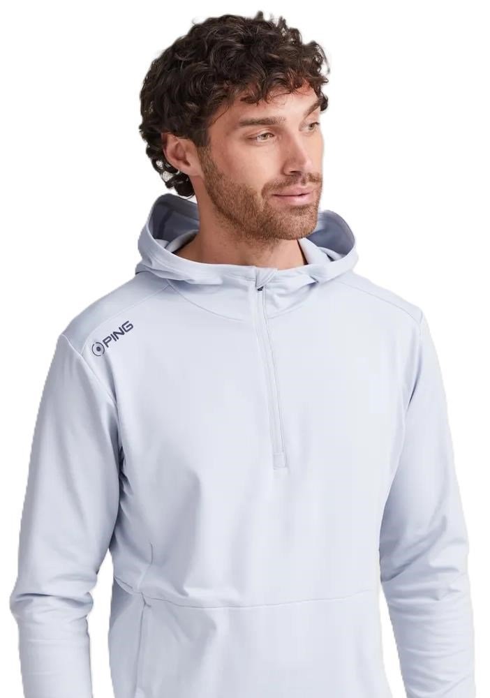 PING Haldon Hooded Fleece men's sweatshirt, pearl grey