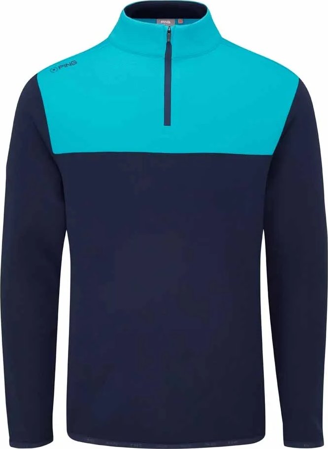 PING Kinver men's sweatshirt, navy/turquoise