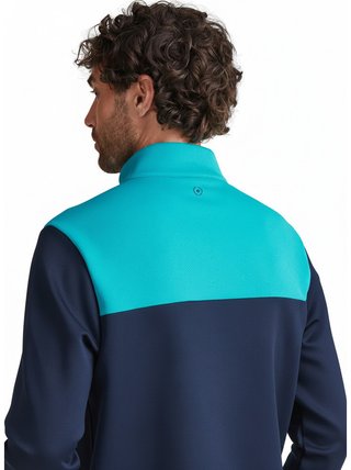 PING Kinver men's sweatshirt, navy/turquoise
