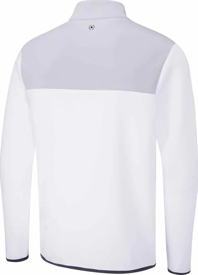 PING Kinver men's sweatshirt, white/pearl grey