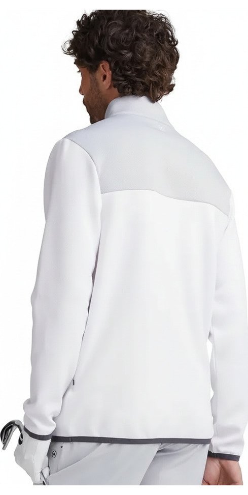 PING Kinver men's sweatshirt, white/pearl grey