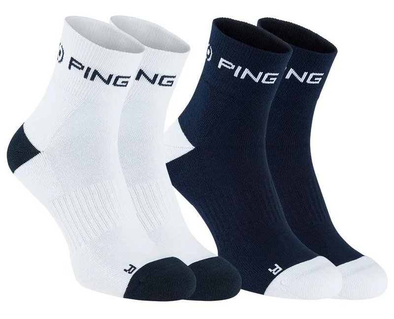 PING Quarter men's socks, navy/white (2 pairs)