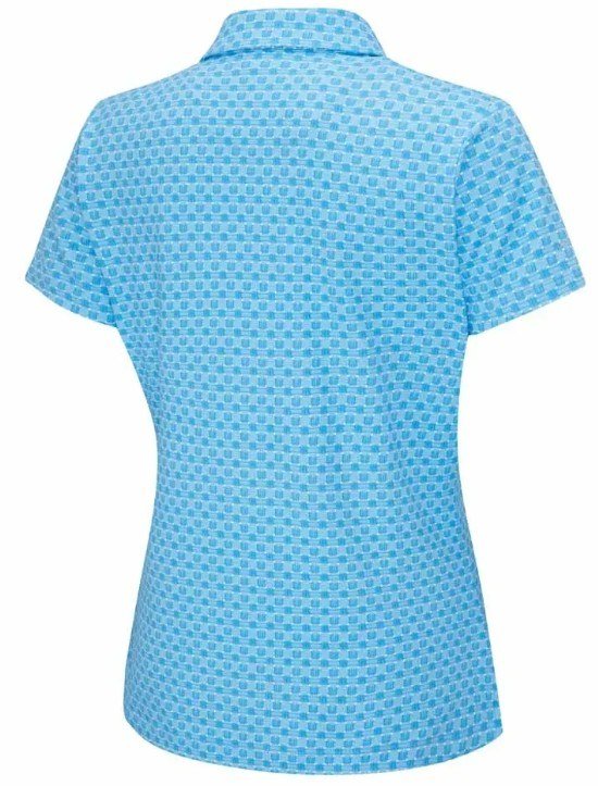 PING Aeria Printed ladies polo, azure geo