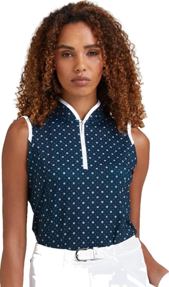 PING Penola Printed Sleeveless women's polo, micro monogram