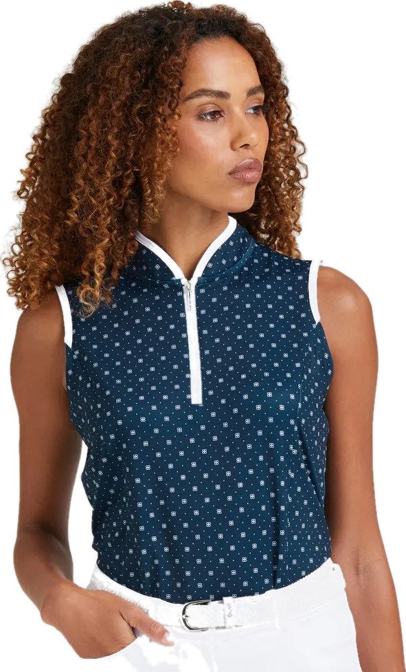 PING Penola Printed Sleeveless women's polo, micro monogram