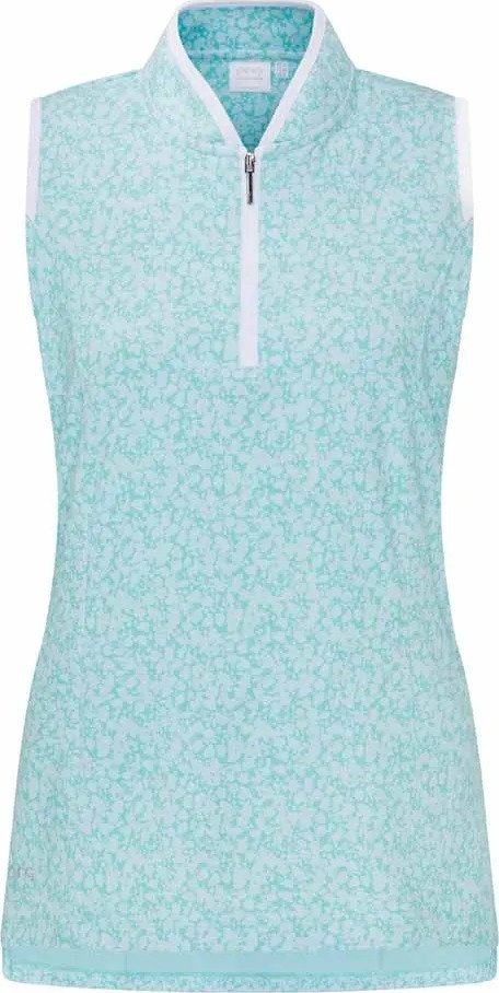 PING Penola Printed Sleeveless women's polo, splash