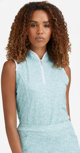 PING Penola Printed Sleeveless women's polo, splash