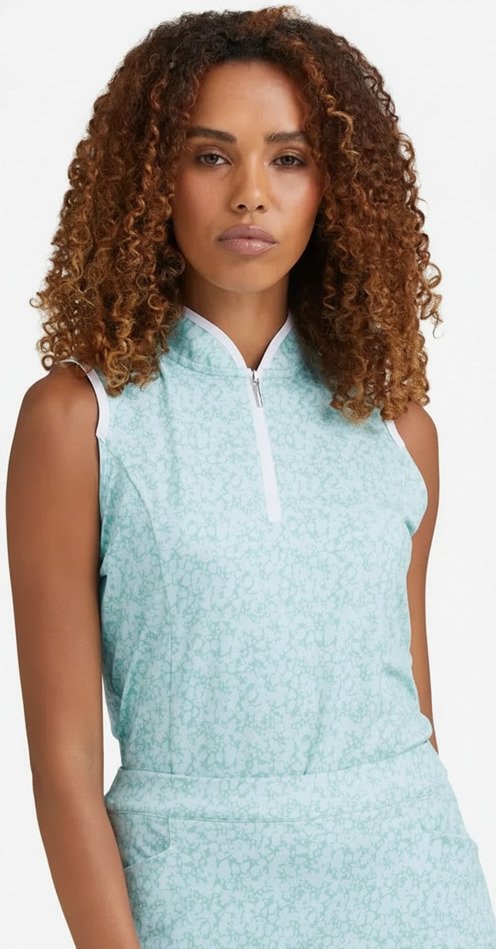 PING Penola Printed Sleeveless women's polo, splash