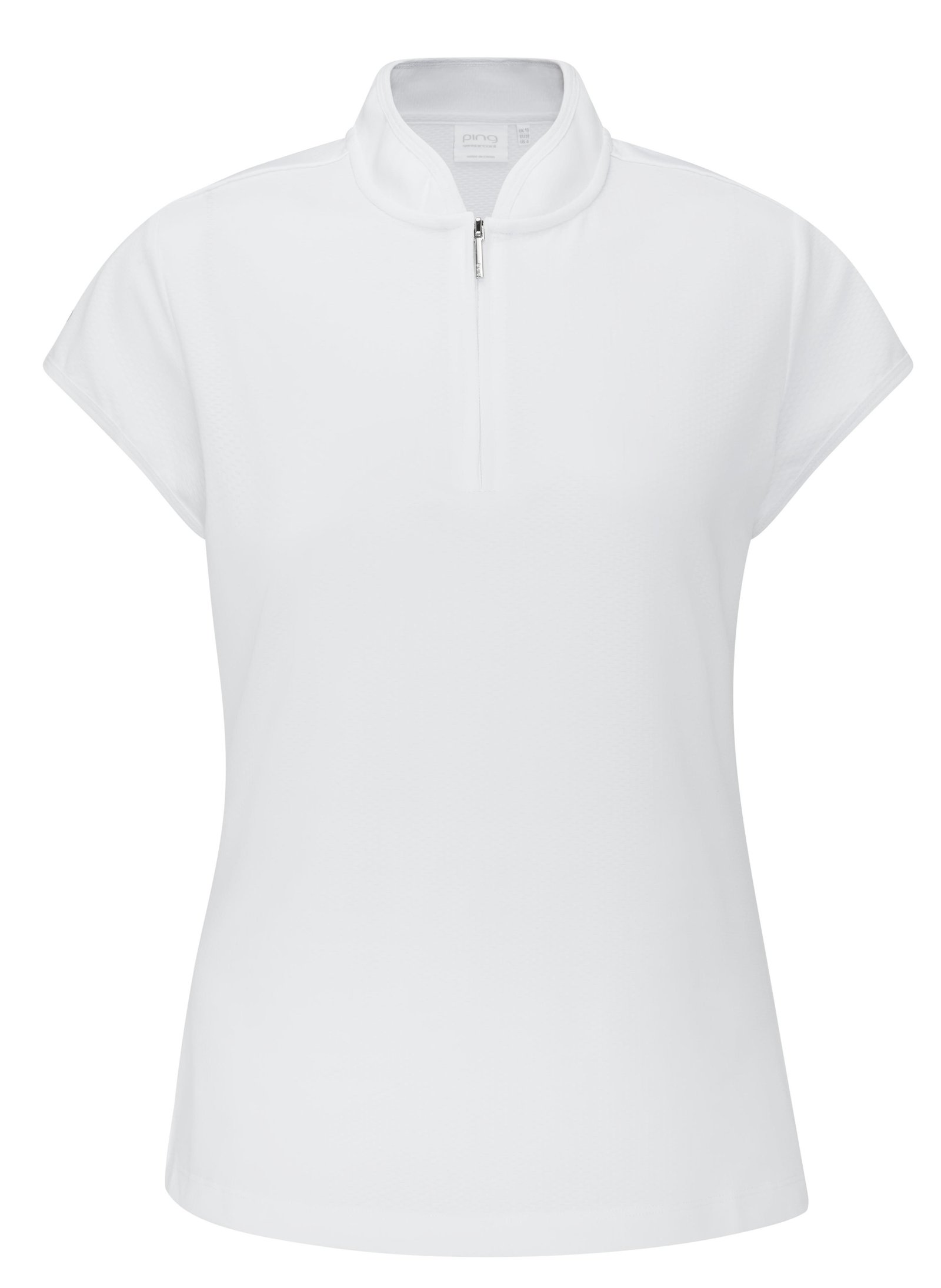 PING Evetta Jacquard women's polo, white