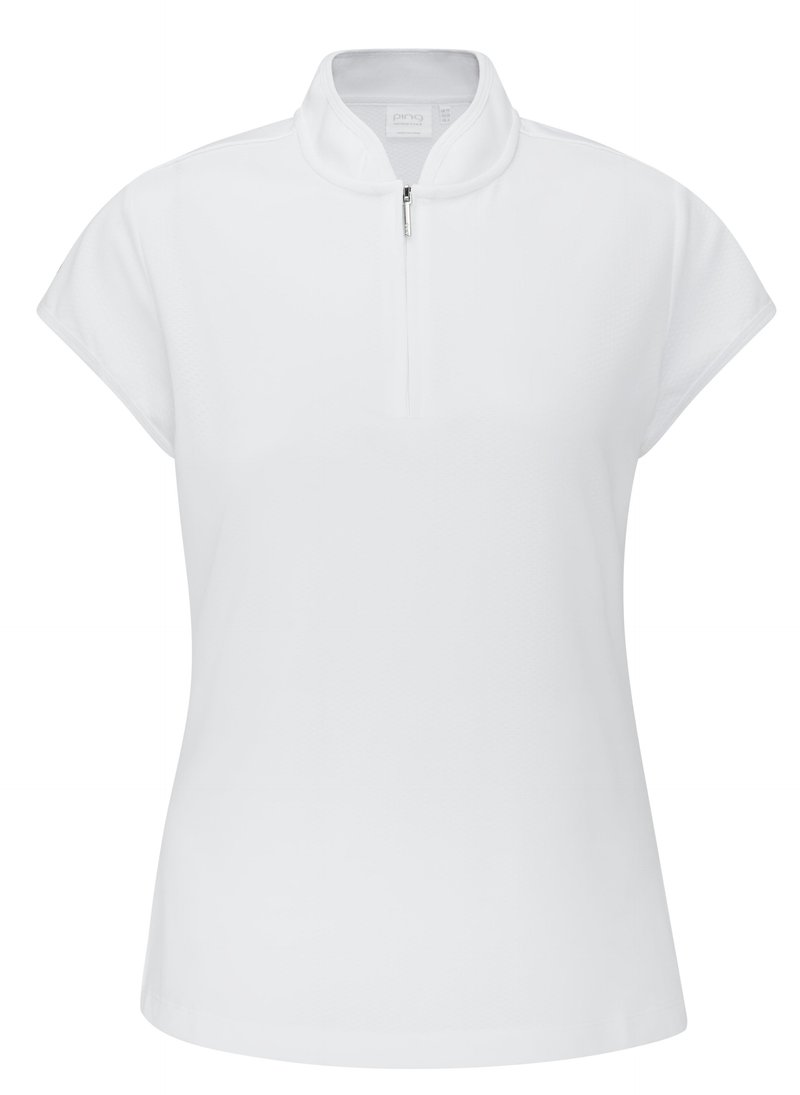 PING Evetta Jacquard women's polo, white