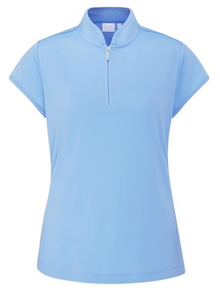 PING Evetta Jacquard women's polo, infinity blue