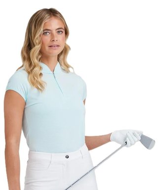 PING Evetta Jacquard women's polo, seaspray