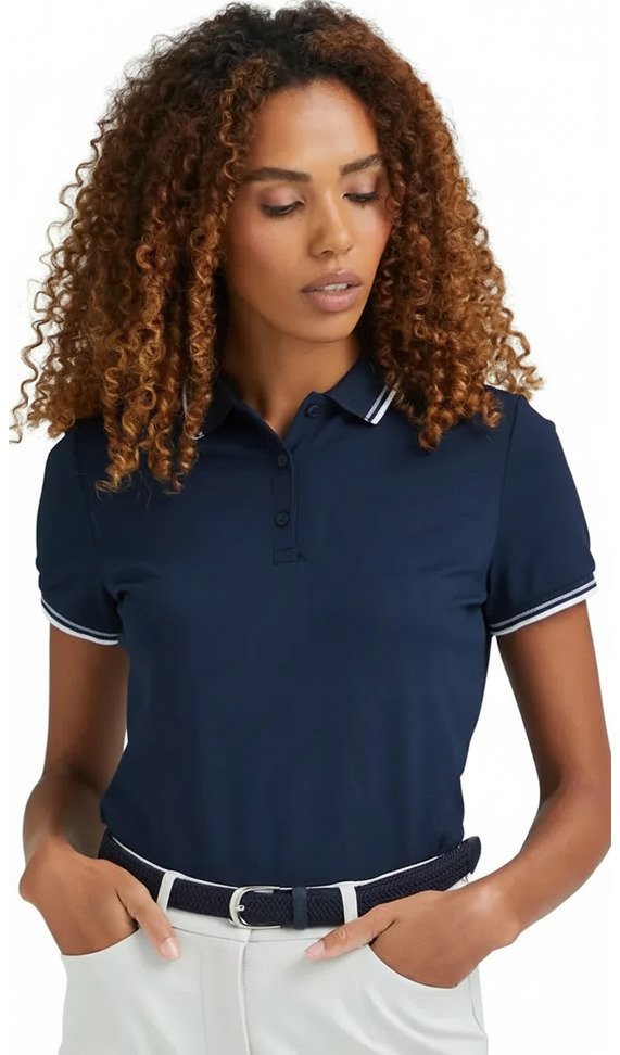 PING Viviana Tipped women's polo, navy
