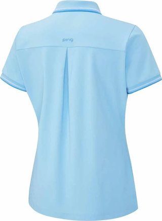 PING Viviana Tipped women's polo, baltic sea