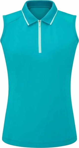 PING Eben Sleeveless women's polo, turquoise