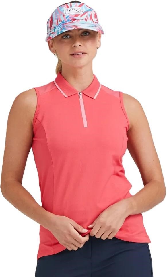 PING Eben Sleeveless women's polo, paradise pink