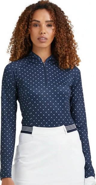 PING Arwen Printed Longsleeve women's polo, micro monogram