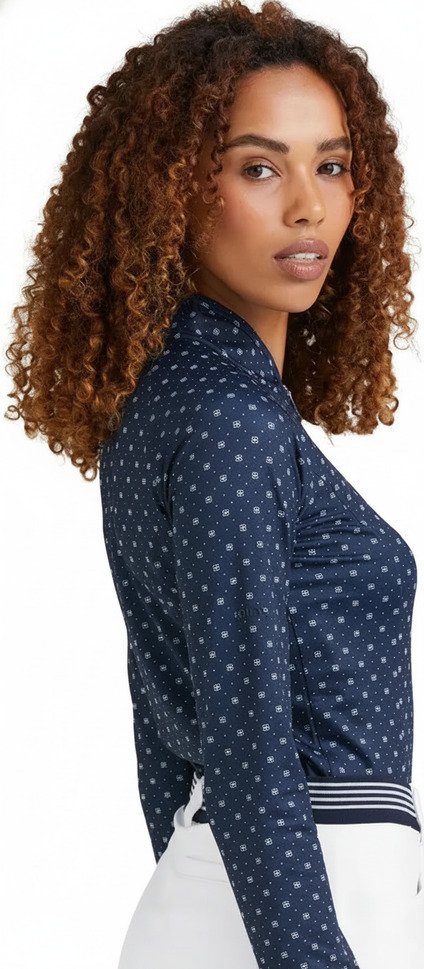 PING Arwen Printed Longsleeve women's polo, micro monogram