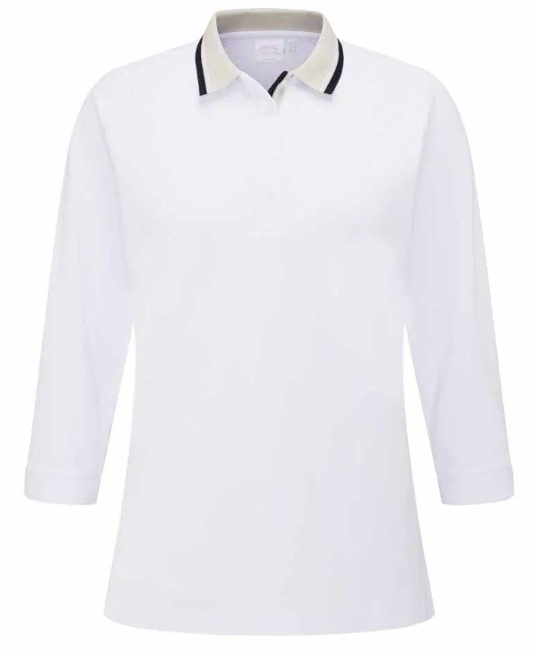 PING Alicia ladies polo, white/pebble