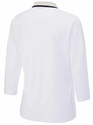 PING Alicia ladies polo, white/pebble