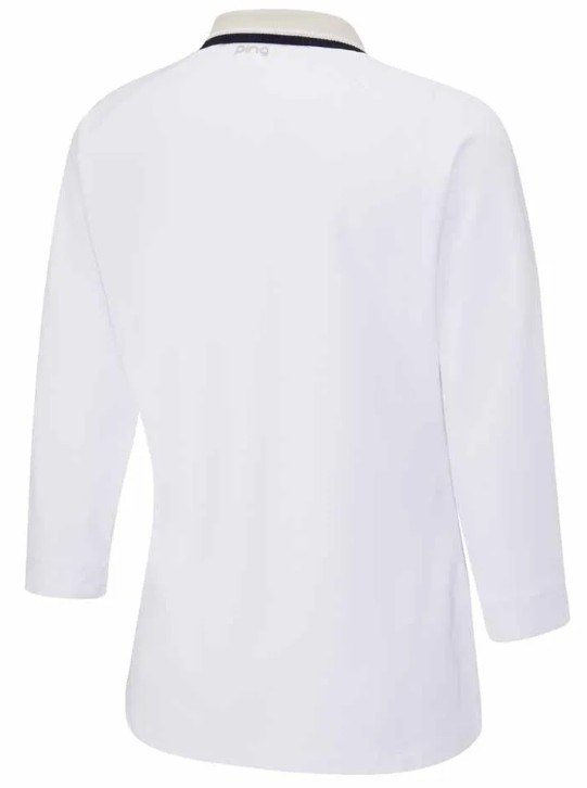 PING Alicia ladies polo, white/pebble