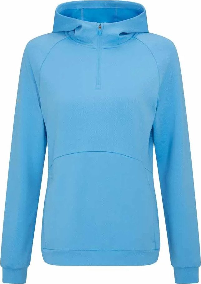 PING Rhona Textured women's hoodie, infinity blue