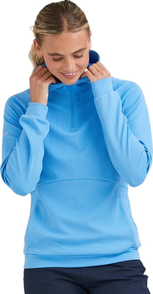 PING Rhona Textured women's hoodie, infinity blue