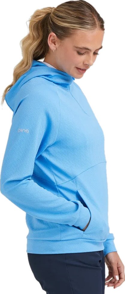 PING Rhona Textured women's hoodie, infinity blue