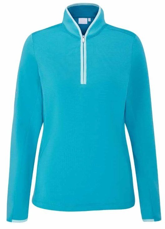 PING Abigale Fleece ladies sweatshirt, turquoise