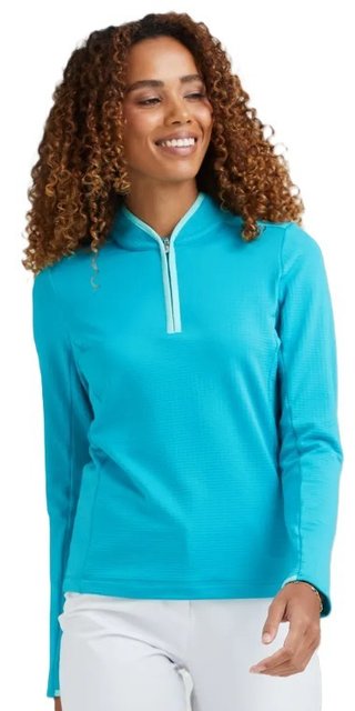 PING Abigale Fleece ladies sweatshirt, turquoise