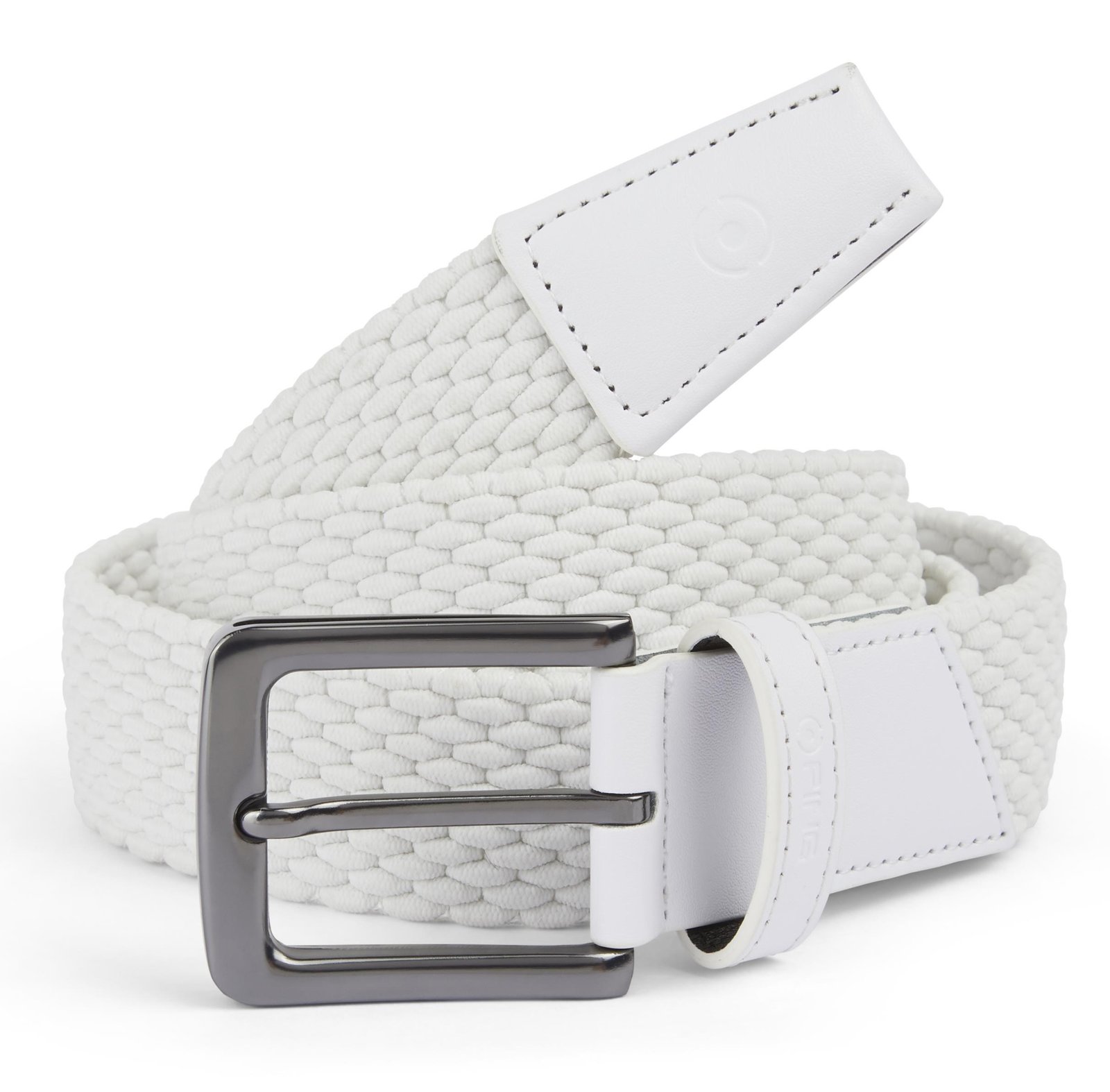 PING Stretch Webbing men's belt, white