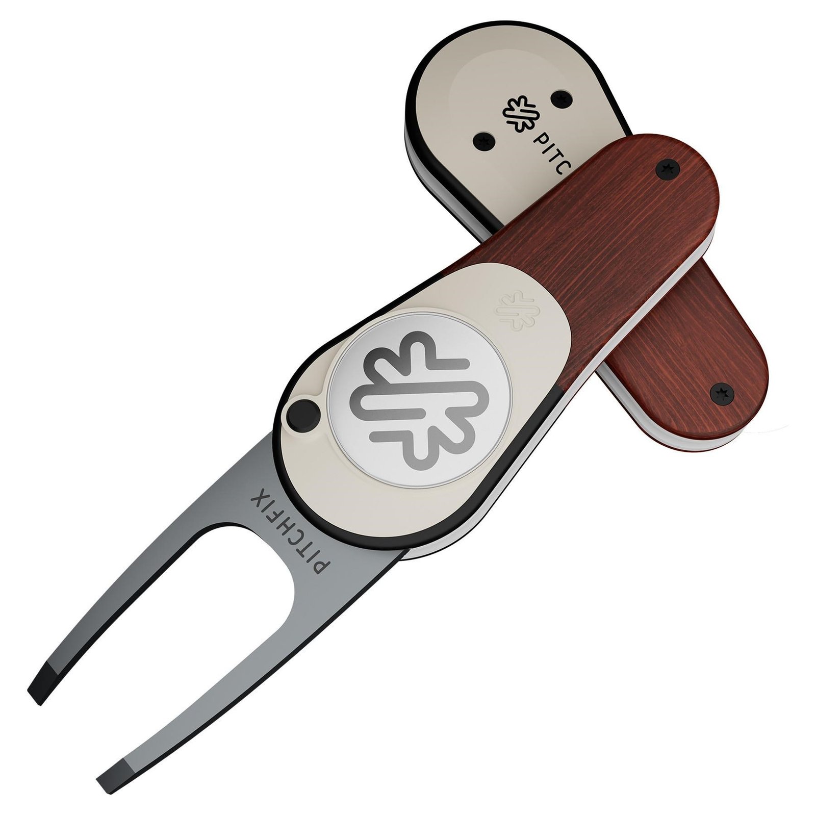 Pitchfix Woodie divot tool, cherry