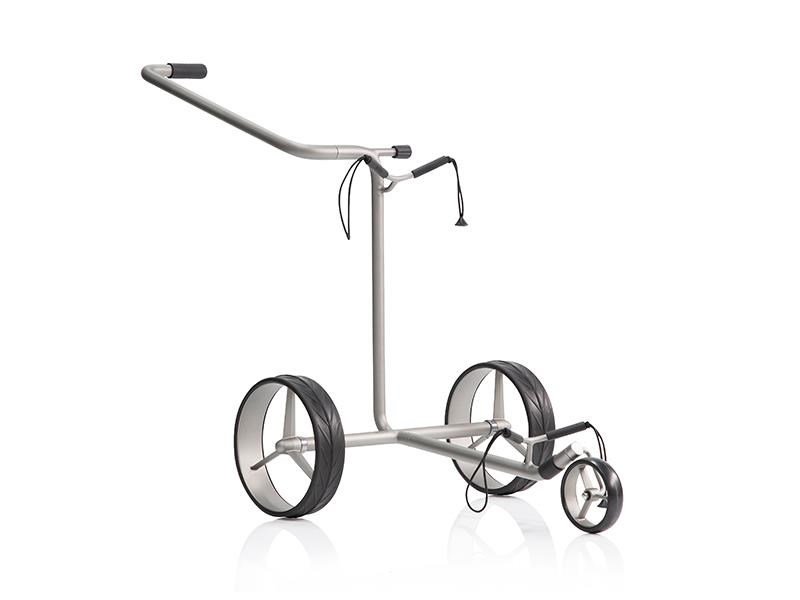 JuStar Silver 3-Wheeled manual trolley, titanium silver