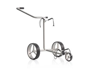 JuStar Silver 3-Wheeled manual trolley, titanium silver