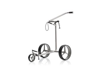 JuStar Silver 3-Wheeled manual trolley, titanium silver