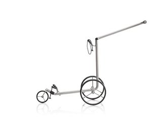 JuStar Silver 3-Wheeled manual trolley, titanium silver