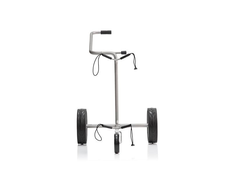 JuStar Silver 3-Wheeled manual trolley, titanium silver