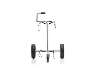 JuStar Silver 3-Wheeled manual trolley, titanium silver