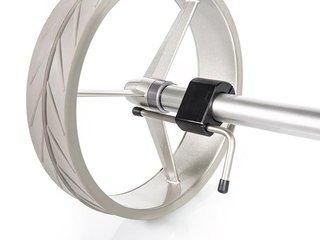 JuStar Silver 3-Wheeled manual trolley, titanium silver