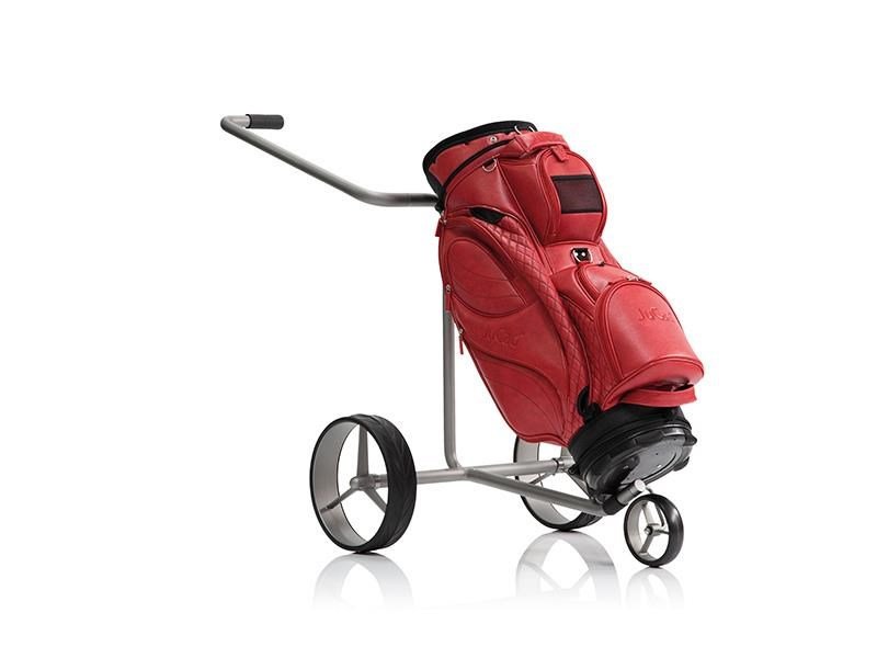 JuStar Silver 3-Wheeled manual trolley, titanium silver