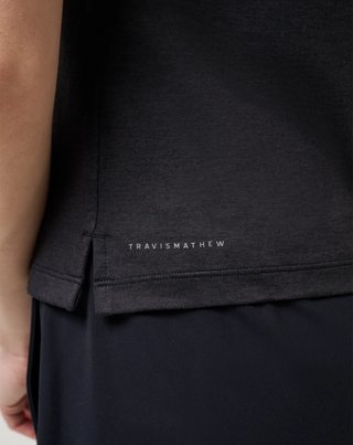 Travis Mathew Skyloft Light ladies polo, heather black